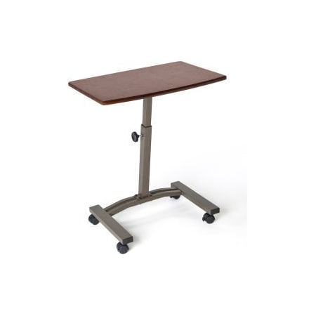 Seville Classics Seville Classics Height Adjustable Mobile Laptop Desk Cart, Walnut WEB162